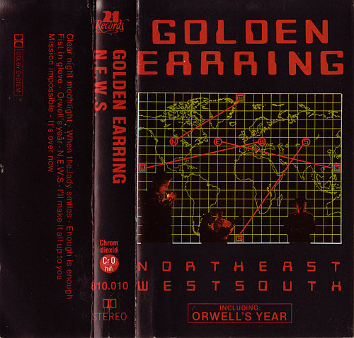 Golden Earring N.E.W.S. cassette inlay 1984 NL